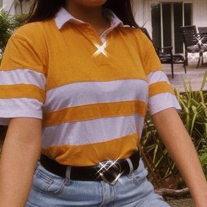 urban outfitters yellow collared shirt